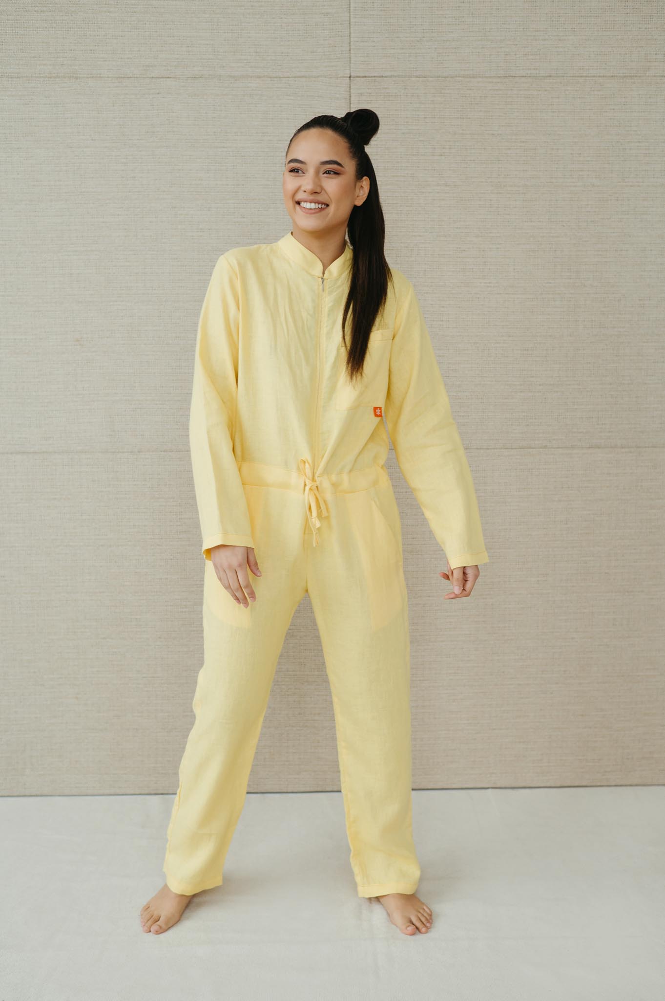 Down Onezy Sofa Killer white linen women onesie – Sofa Killer super warm and cozy ...