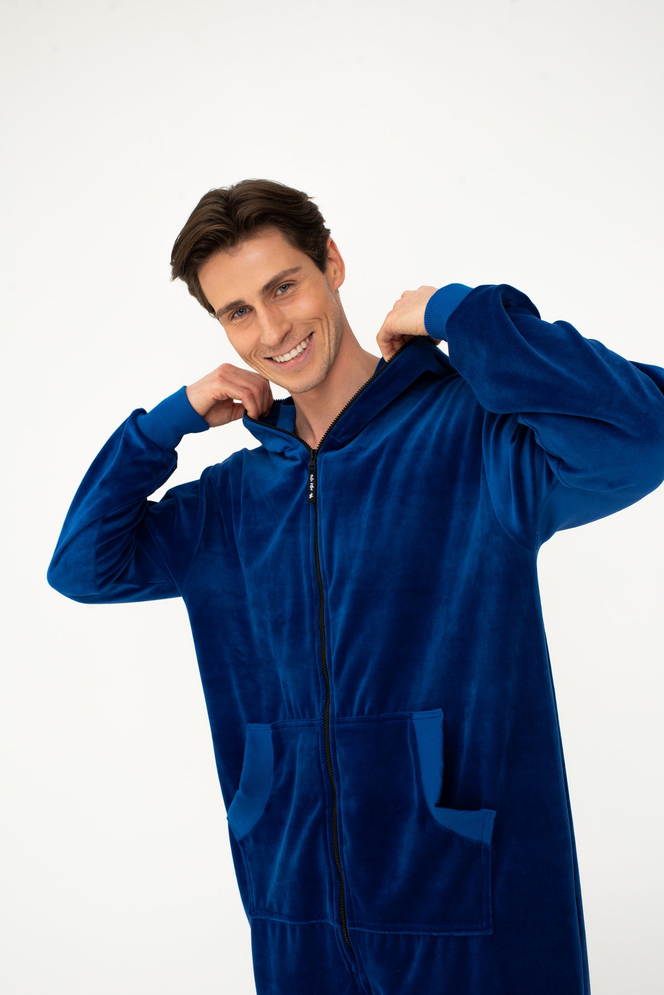 Sofa Killer men royal blue velour onesie Nevada – Men Onesie