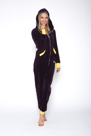 eggplant velours onesie – Jumpsuit Premium Loungewear