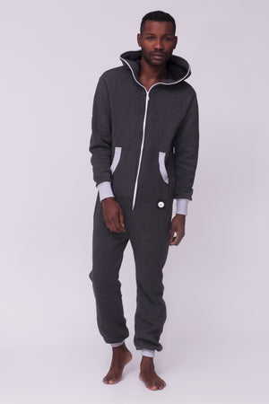 dark grey onesie grey cuff – Jumpsuit Premium Loungewear