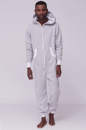 light grey onesie white cuff – Jumpsuit Premium Loungewear