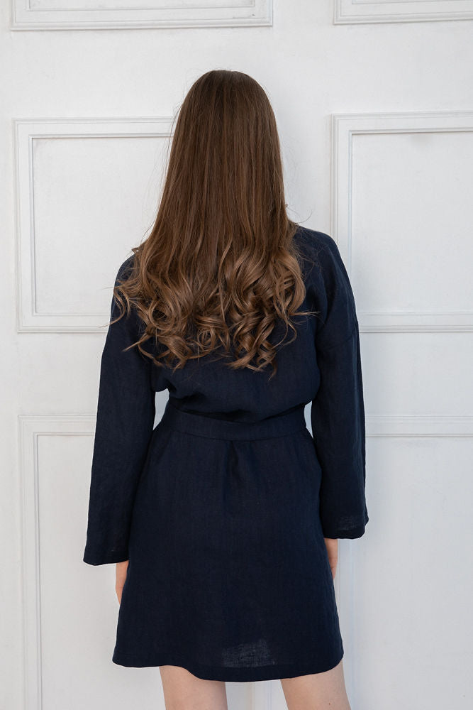 Sofa Robe Sofa Killer dark blue linen robe – Sofa Killer comfy and cozy ...
