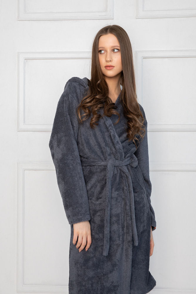 Sofa Robe Sofa Killer dark grey bamboo frottee women robe – Sofa Killer adult ...