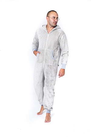 light grey bamboo frottee onesie – Onesie Premium Loungewear