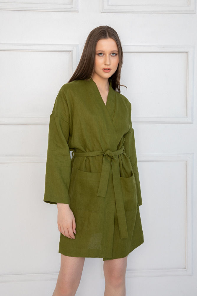 Sofa Robe Sofa Killer beige linen robe – Linen Robe, Premium Loungewear