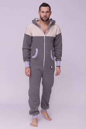 grey onesie light grey applications CREAMY – Jumpsuit Premium Loungewear