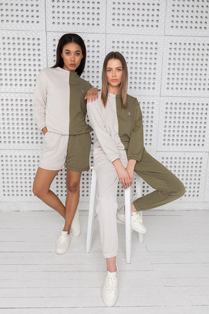 two lounge wear shorts option sand – Loungewear Shorts Premium Loungewear