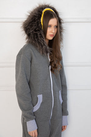 onesie fur hood – Jumpsuit Premium Loungewear